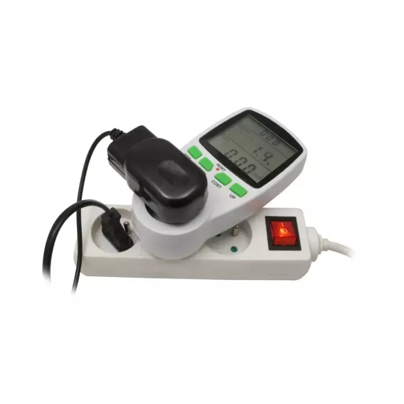 Vatmetrs GreenBlue GB202 jaudas mērītājs 0–9999 W, 3600 W max, 220–240 V, 16 A, LCD displejs