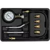 Analogais manometrs YATO YT-73022 0–20 bar, 75 mm ciparnīca, oglekļa tērauds, 0,5 m šļūtene, 4 misiņa adapteri, transporta maciņš