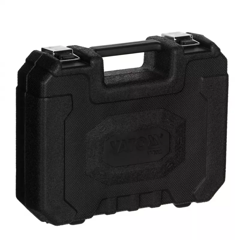 Analogais manometrs YATO YT-73022 0–20 bar, 75 mm ciparnīca, oglekļa tērauds, 0,5 m šļūtene, 4 misiņa adapteri, transporta maciņš