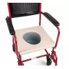 Ratiņkrēsls ar poda sēdekli TIMAGO FS 692 salokāms viegls, tērauda rāmis, 4 riteņi, 100 kg