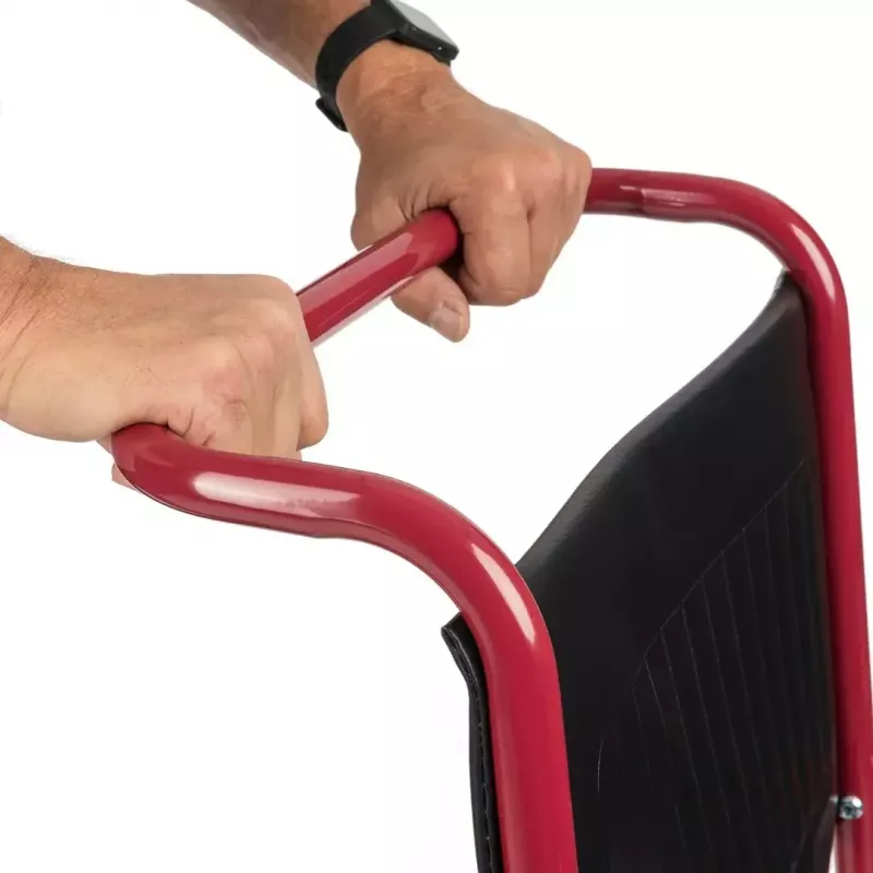 Ratiņkrēsls ar poda sēdekli TIMAGO FS 692 salokāms viegls, tērauda rāmis, 4 riteņi, 100 kg