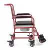 Ratiņkrēsls ar poda sēdekli TIMAGO FS 692 salokāms viegls, tērauda rāmis, 4 riteņi, 100 kg