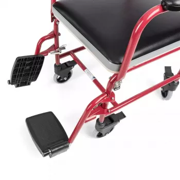 Ratiņkrēsls ar poda sēdekli TIMAGO FS 692 salokāms viegls, tērauda rāmis, 4 riteņi, 100 kg