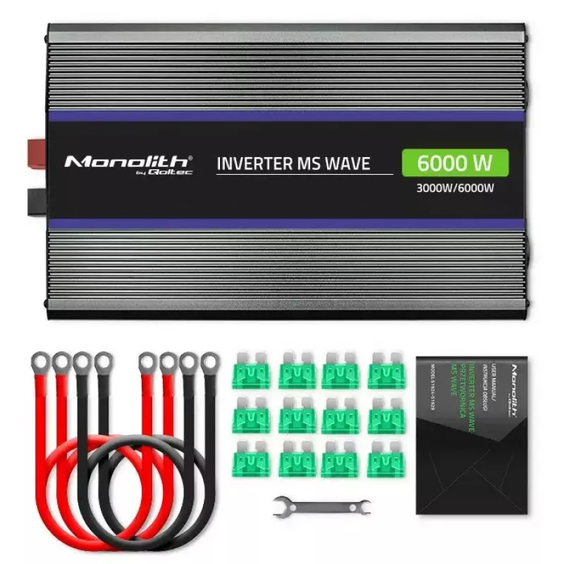 Strāvas invertors QOLTEC Monolith 6000 MS 12V uz 230V 6000W