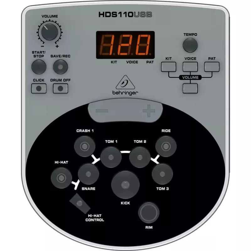 Behringer XD8USB elektronisko bungu komplekts, melnā krāsā