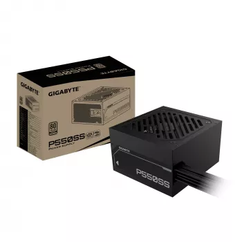 GIGABYTE P650SS barošanas bloks - 650 W, 80 PLUS Silver, PCIe 5.0, ATX 3.0, 120 mm ventilators, EU kontaktdakša
