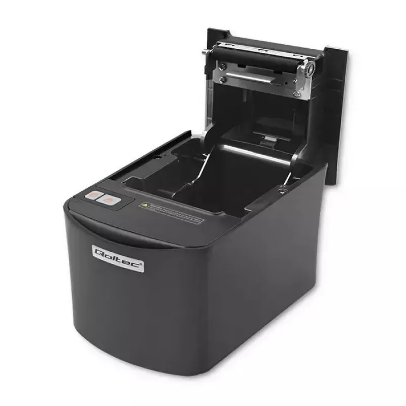 Termo kvīšu printeris QOLTEC 50256 ar USB interfeisu — kompakts POS printeris