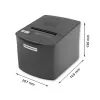 Termo kvīšu printeris QOLTEC 50256 ar USB interfeisu — kompakts POS printeris