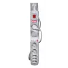Strāvas pagarinātājs ActiveJet APN-8G/5M-GR — 8 kontaktligzdas (E/C tips), 5 m vads, 10 A, 230 V, pelēks