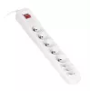 Strāvas pagarinātājs ActiveJet APN-8G/5M-GR — 8 kontaktligzdas (E/C tips), 5 m vads, 10 A, 230 V, pelēks