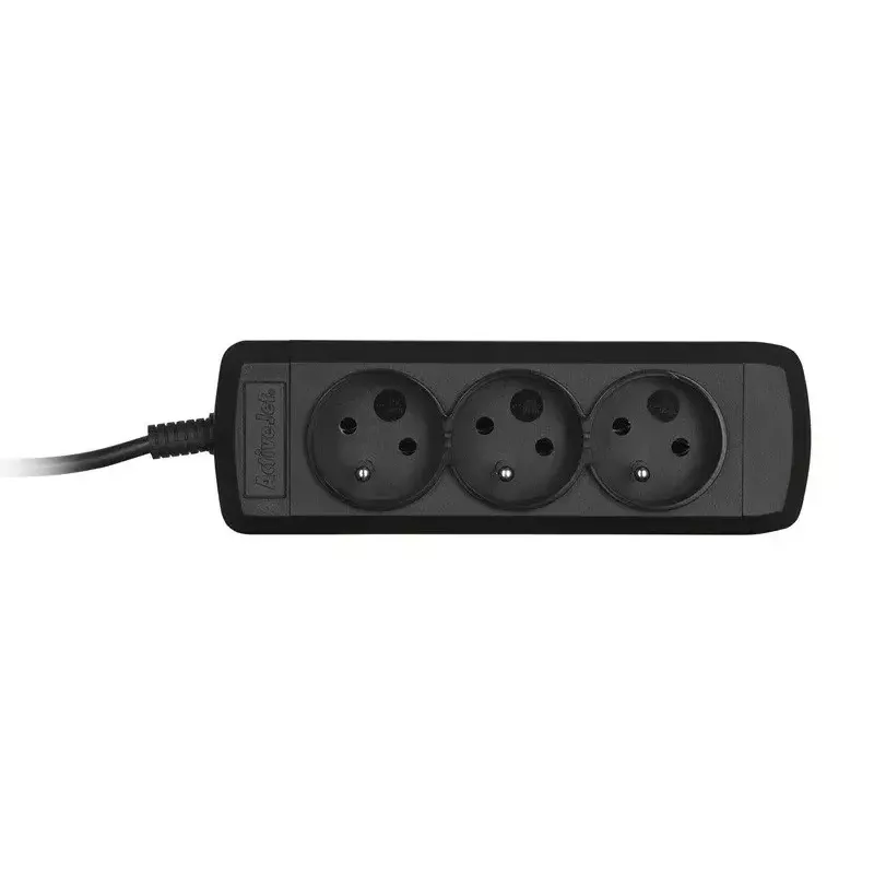 Pagarinātājs ActiveJet 3GNU - 3M - C, 3 kontaktligzdas E tips, 3 m kabelis, 230 V, 10 A, melns