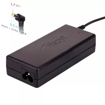 Akyga AK-ND-12 klēpjdatora barošanas adapteris 90W 19V 4.74A maiņstrāvas-līdzstrāvas, 100–250V ieeja, melns