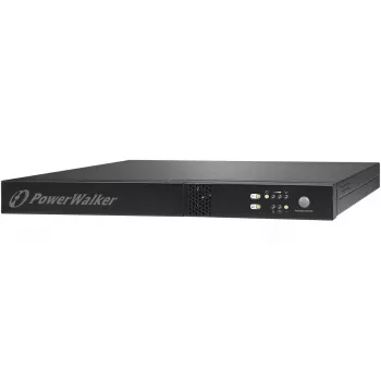 Rackmount UPS PowerWalker VFI 1000R/1U — Online dubultkonversija, 1 kVA (800 W), 3× C13 kontaktligzdas, 1U, 12.6 kg