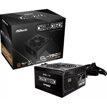 ASROCK Barošanas bloks Challenger Cl-750b 750W 80+ Bronze Melns ATX