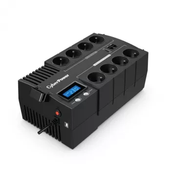 Nepārtrauktās barošanas avots CYBERPOWER BR1000ELCD — Line-Interactive UPS 1 kVA (600 W), 8x E tipa kontaktligzdas, LCD, AVR, 4 ms pārslēgšanās
