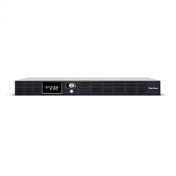 Nepārtrauktās barošanas avots CYBERPOWER OR1000ERM1U — 1 kVA (600 W), Line-Interactive, Rackmount 1U, 6× C13 ligzdas, LCD, Sudrabs
