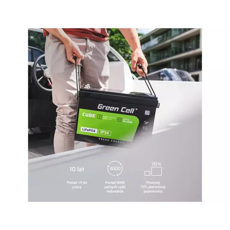 UPS akumulators Green Cell LFPGC12V100AH Litija Dzelzs Fosfāts 12.8V 100Ah