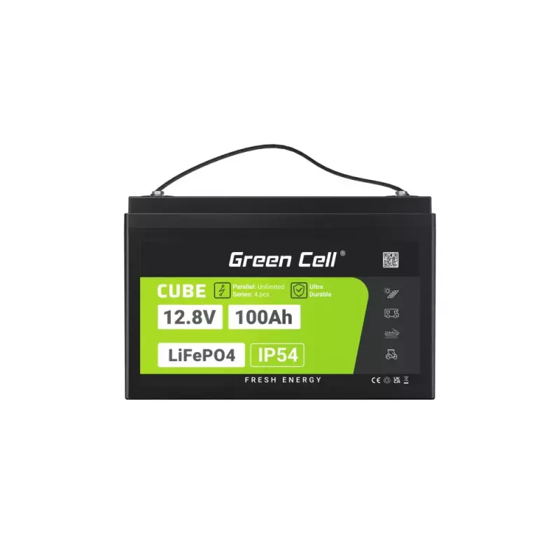 UPS akumulators Green Cell LFPGC12V100AH Litija Dzelzs Fosfāts 12.8V 100Ah