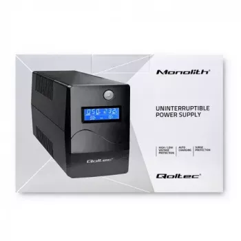 Nepārtrauktās barošanas avots Qoltec Monolith 0.85 kVA 480 W 2 AC kontaktligzdas