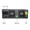 Qoltec 53886 off-grid hibrīdais saules invertors, 3,5 kW, 100 A MPPT, 24 V, tīra sinusoīda
