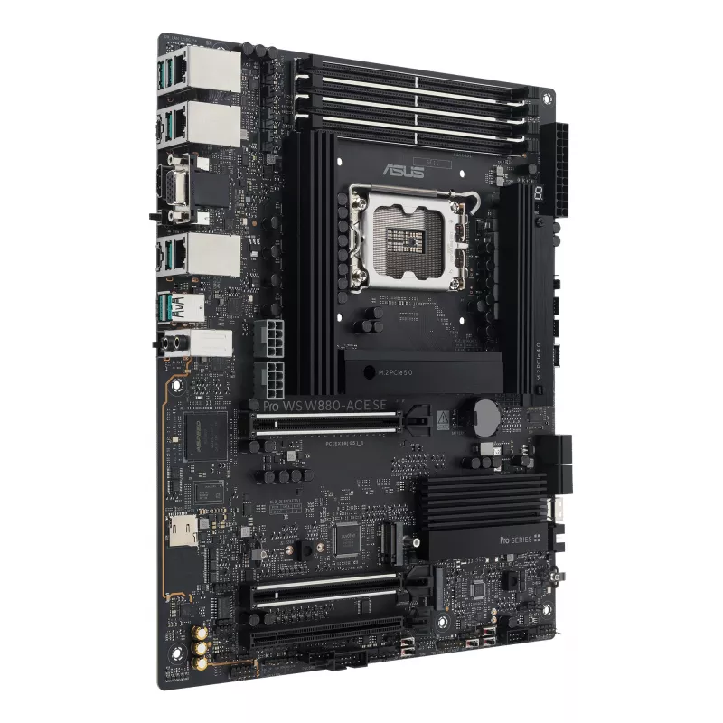 Mātesplate ASUS PRO WS W880-ACE SE, Intel W880, LGA 1851, ATX, DDR5, 4 DIMM, max 256 GB, 2.5 Gb LAN