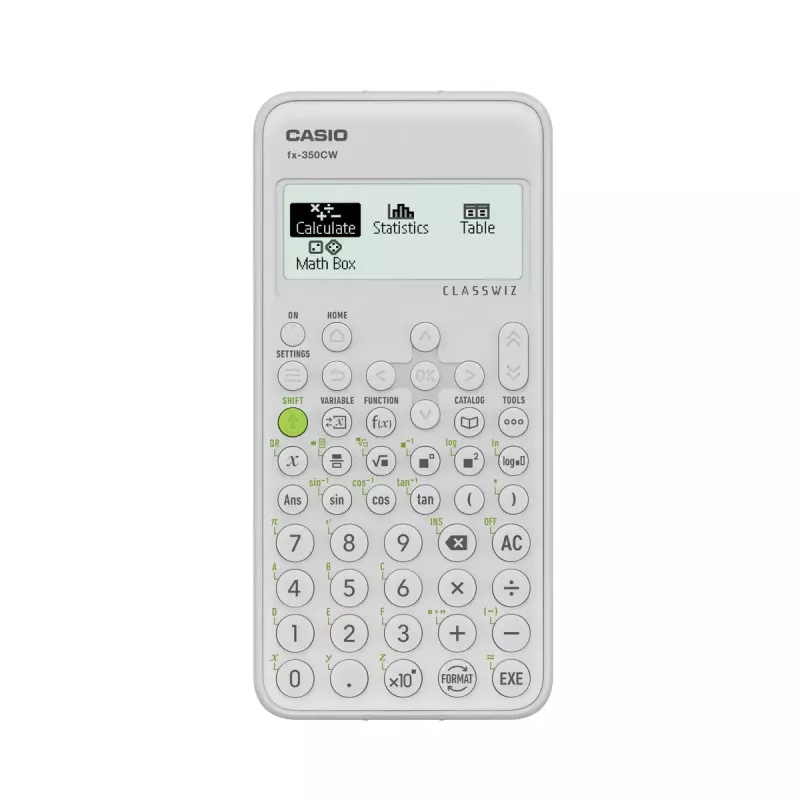 CASIO FX-350CW BOX zinātniskais kalkulators, kabatas formāta, pelēks