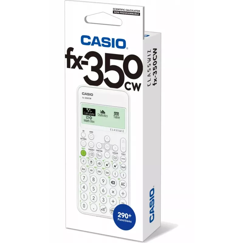 CASIO FX-350CW BOX zinātniskais kalkulators, kabatas formāta, pelēks