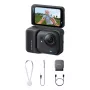 Sporta kamera Insta360 GO Ultra Standard Black — 4K Ultra HD 3840×2880, 1/1.28 coll sensora, 240 fps, Wi‑Fi, iebūvēts ekrāns, MicroSD, 52.9 g
