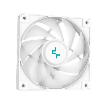 Šķidruma dzesētājs DeepCool LS520 SE WH — 240mm radiators, 2x 120mm PWM ventilatori, balts, vara pamatne