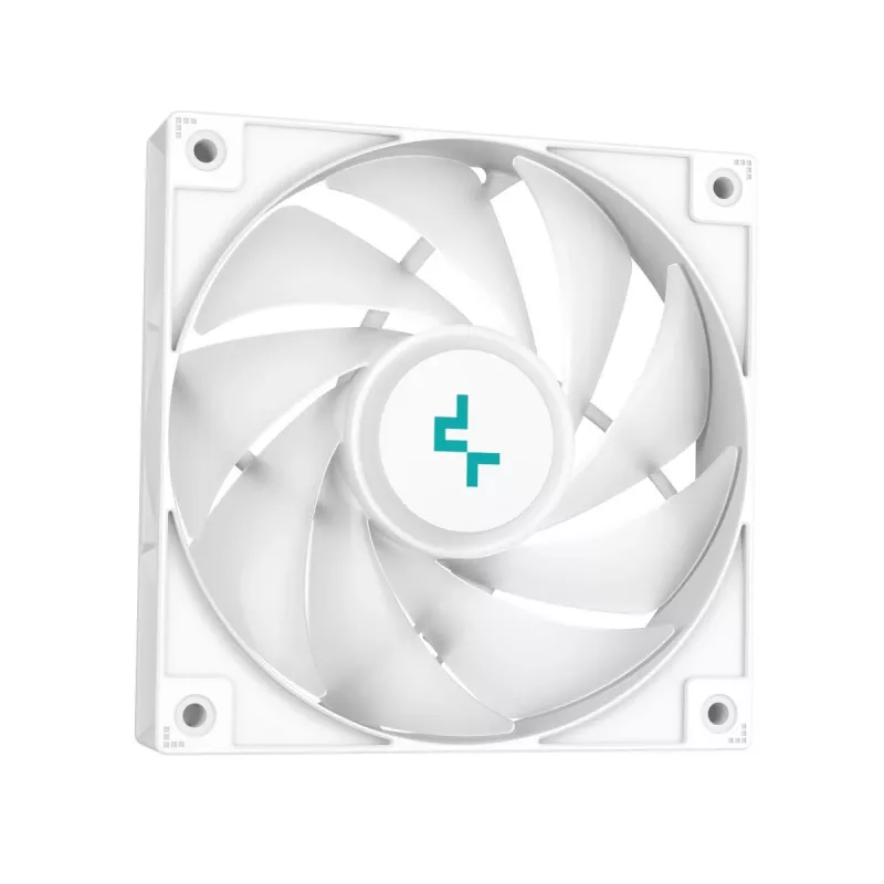 Šķidruma dzesētājs DeepCool LS520 SE WH — 240mm radiators, 2x 120mm PWM ventilatori, balts, vara pamatne