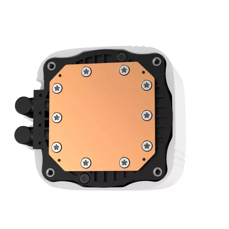 Šķidruma dzesētājs DeepCool LS520 SE WH — 240mm radiators, 2x 120mm PWM ventilatori, balts, vara pamatne