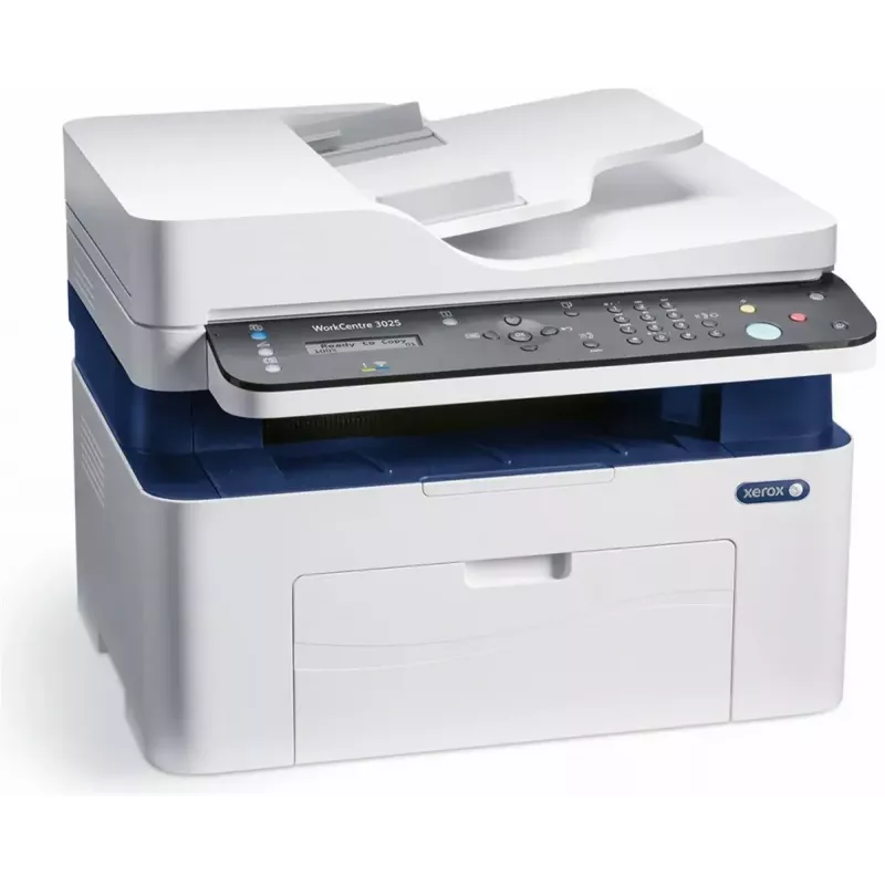 Daudzfunkciju ierīce Xerox WorkCentre 3025/NI — Melnbalts lāzera MFP, 20 lpp/min, Wi‑Fi, Ethernet, A4, 1200x1200 DPI