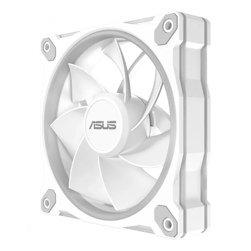 120 mm PC korpusa ventilators ASUS Prime MR120 ARGB Reverse White — 1600 RPM, 58 CFM, PWM, sleeve bearing
