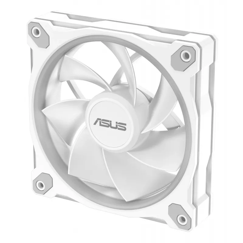 120 mm PC korpusa ventilators ASUS Prime MR120 ARGB Reverse White — 1600 RPM, 58 CFM, PWM, sleeve bearing