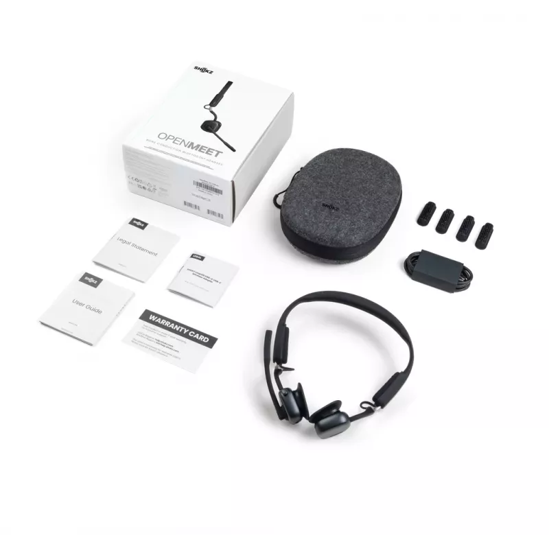 SHOKZ OpenMeet bezvadu Bluetooth kaulu vadošās austiņas videokonferencēm