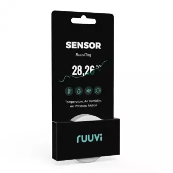 Bezvadu sensors Ruuvi RT4in1 – temperatūra, mitrums, spiediens, kustība
