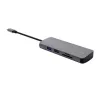 USB-C centrmezgls TRUST 25672 — HDMI, RJ-45, USB 3.2 Gen 1 Type-A/Type-C, SD/MicroSD, pelēks