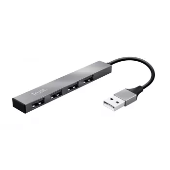 Trust Halyx USB 2.0 480 Mbit/s alumīnija USB centrmezgls