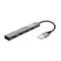 Trust Halyx USB 2.0 480 Mbit/s alumīnija USB centrmezgls