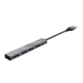 Trust Halyx USB 2.0 480 Mbit/s alumīnija USB centrmezgls