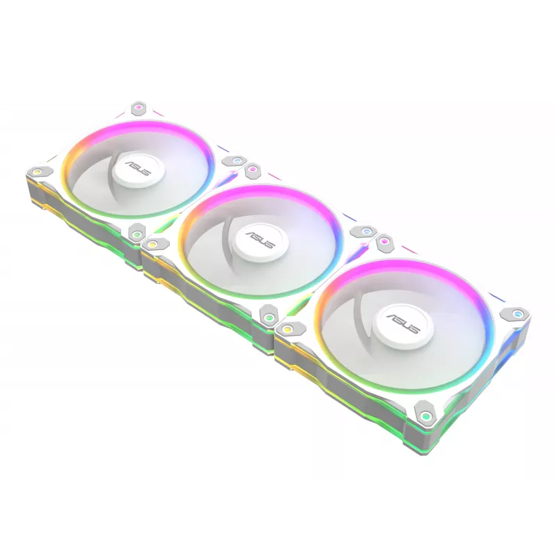 Korpusa ventilators ASUS Prime MR120 ARGB Balts 120 mm, 1600 RPM, PWM, Slīdgultnis, 58 CFM