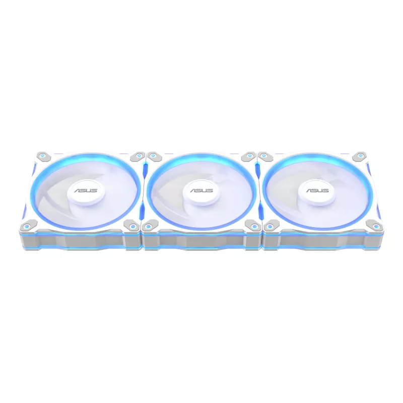 Korpusa ventilators ASUS Prime MR120 ARGB Balts 120 mm, 1600 RPM, PWM, Slīdgultnis, 58 CFM