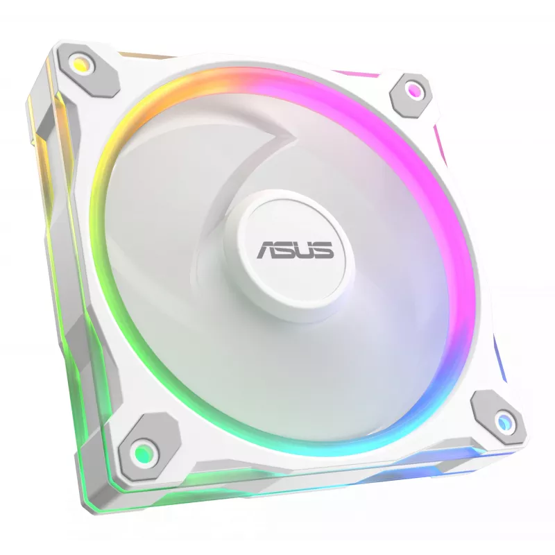 Korpusa ventilators ASUS Prime MR120 ARGB Balts 120 mm, 1600 RPM, PWM, Slīdgultnis, 58 CFM
