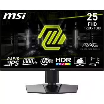 Monitors MSI MAG 255PXF 24.5 collas Full HD (1920×1080) Rapid IPS, 300 Hz, 0,5 ms, FreeSync Premium, matēta virsma