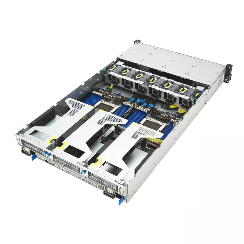 Servera platforma ASUS RS720A-E13-RS24G 2U AMD, 24x 2.5 collu sloti, 2x SP5 CPU, 24 DIMM DDR5, 3 TB max, Aspeed AST2600