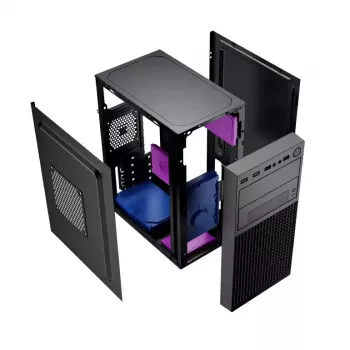 PC korpuss GEMBIRD Fornax K300 Mini Tower — Mini-ITX/Micro ATX, SPCC, 2.17 kg, USB 3.2, 1x2.5 collu slots, 4 paplašināšanas sloti