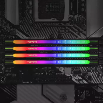 PATRIOT Viper Steel RGB DDR4 32GB (2x16GB) 3200MHz 288-pin DIMM 1.35V, 44mm augstums