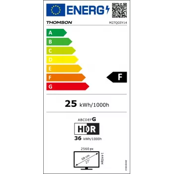 Monitors Thomson M27QG5Y14 27 collas Quad HD LED 2560 x 1440