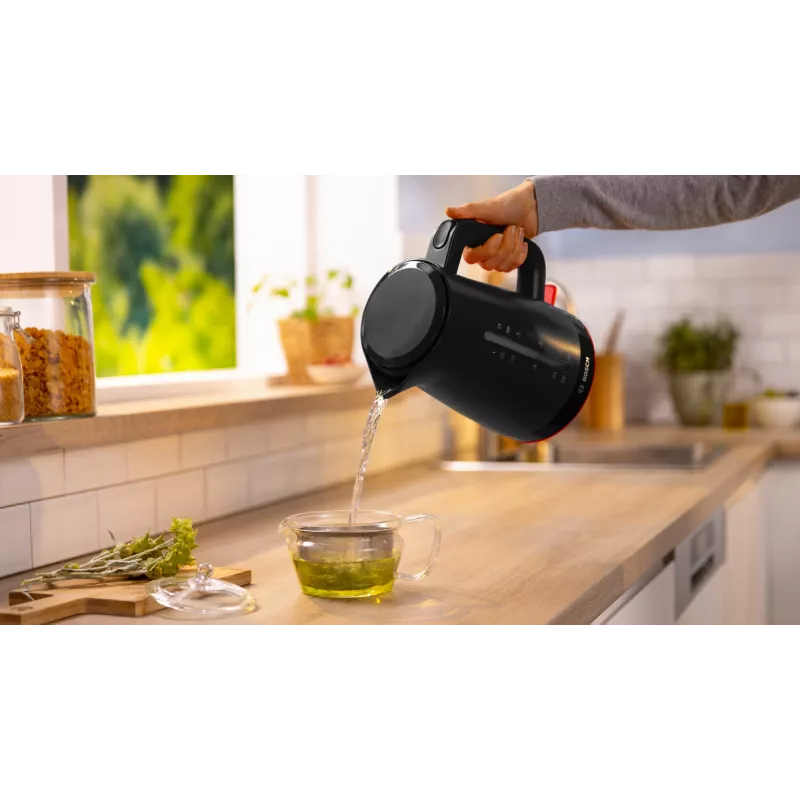 Elektriskā tējkanna Bosch MyMoment TWK3M123 — 1.7 L, 2400 W, melna