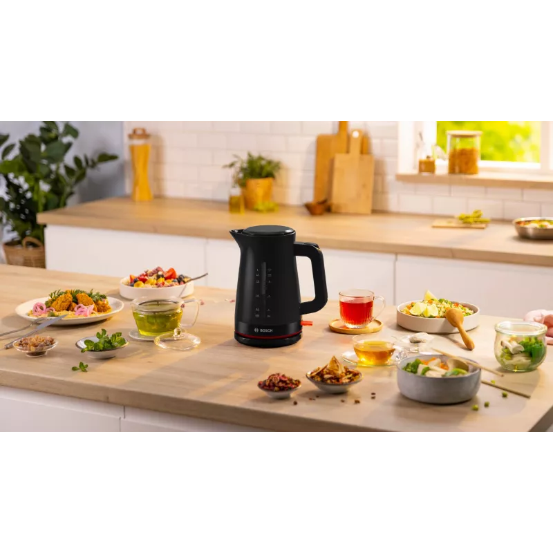 Elektriskā tējkanna Bosch MyMoment TWK3M123 — 1.7 L, 2400 W, melna